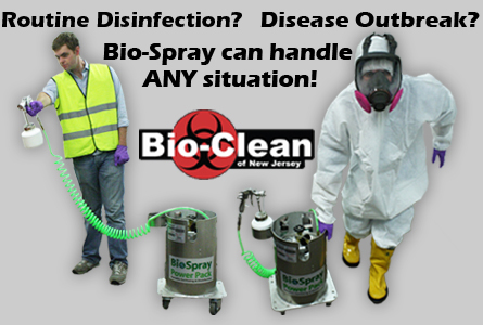Bio-Spray Routine sanitizing and decontamination. infection control