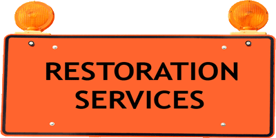 Restoration Services Sign