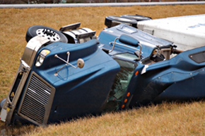 Truck Flipped Over